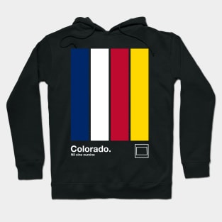 Colorado State Flag  // Original Minimalist Artwork Poster Design Hoodie